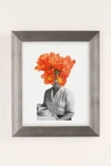Urban Outfitters Hagar Vardimon Orange Art Print In Silver Matte