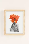Urban Outfitters Hagar Vardimon Orange Art Print In Natural Wood
