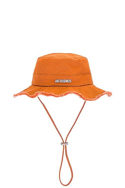 Jacquemus Orange Le Papier 'le Bob Artichaut' Bucket Hat In Brown