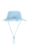 Jacquemus Le Bob Artichaut Cotton Twill Bucket Hat In Blue