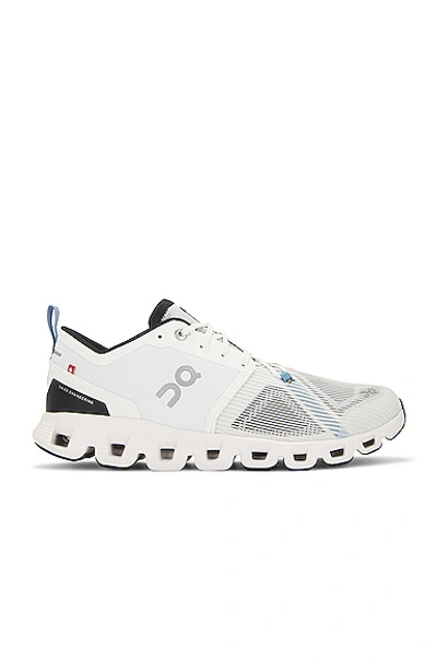 On Cloud X3 Rubber-trimmed Mesh Running Trainers In White/black