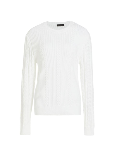 Saks Fifth Avenue Women's Collection Pointelle Sweater In Egret