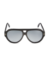 Stella Mccartney Women's 58mm Pilot Sunglasses In Black/gray Gradient