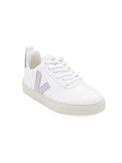 Veja Leather V-10 Sneakers In Lavender