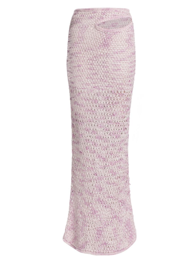 Christopher Esber Women's Cross Stitch Looped Maxi Skirt In Pink Swirl