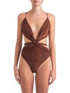 Baobab Women's Dunas De Taroa Mia Cut-out One-piece Swimsuit In Brown