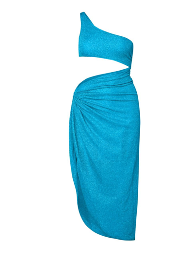Baobab Women's Dunas De Taroa Zadeh Asymmetric Jersey Cut-out Dress In Blue-lt