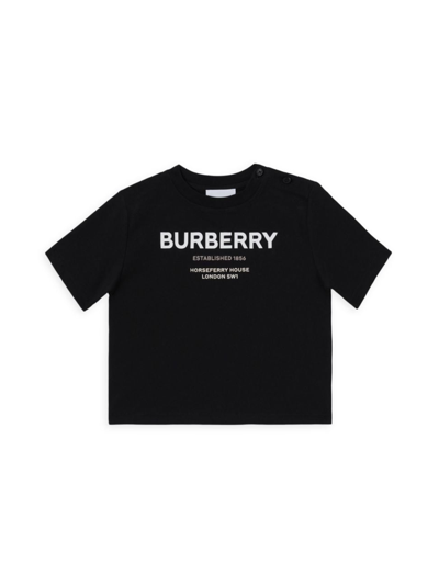 Burberry Babies' Cedar Cotton-jersey T-shirt 6 Months - 2 Years In Black