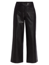 PAIGE WOMEN'S ANESSA CROPPED VEGAN LEATHER PANTS