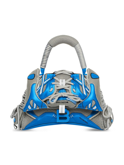 【BALENCIAGA】Sneaker Head Small ハンドバッグ Balenciaga Blue/grey Sneakerhead Small Mesh And Faux-leather