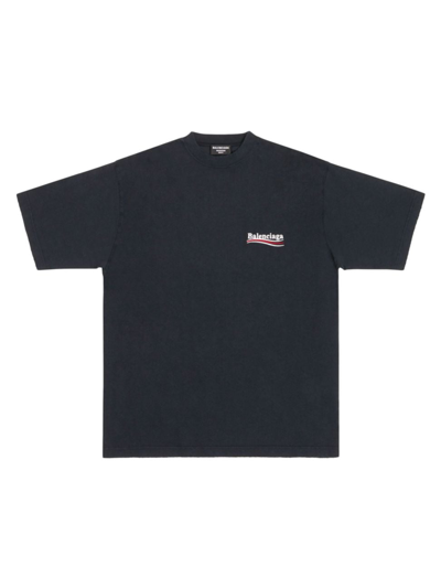 Balenciaga Political Campaign T-shirt Large Fit In Black