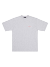 Balenciaga Political Campaign T-shirt Large Fit In Heather Grey Red