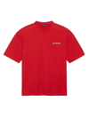 Balenciaga Logo T-shirt Medium Fit In Red White