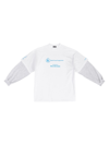 Balenciaga Kids' Wfp Double Sleeves T-shirt In White Blue