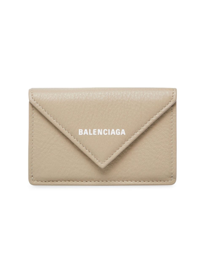 Balenciaga Beige Ladies Papier Mini Wallet
