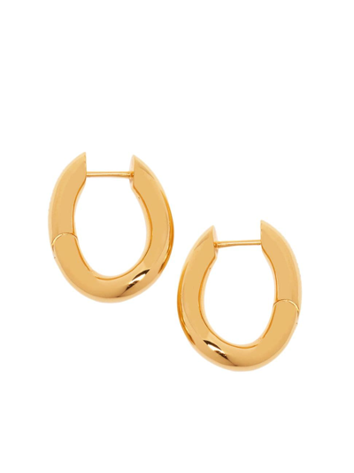 Balenciaga Women's Loop Xs Earrings In Shiny Gold