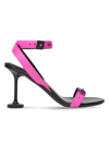 Balenciaga Women's Afterhour 90mm Sandal In Lipstick Pink Black