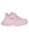 BALENCIAGA WOMEN'S TRIPLE S SNEAKER FAKE FUR