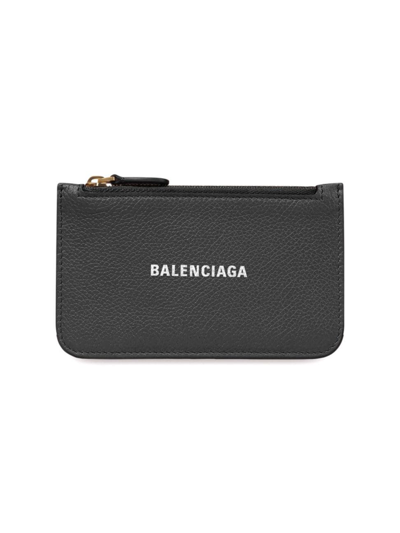 Balenciaga Women's Cash Large Long Coin And Card Holder In Black White