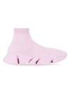 Balenciaga Women's Speed 2.0 Recycled Knit Sneaker In Pink White