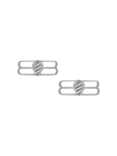 Balenciaga Women's Bb Icon Earrings In Antique Silver