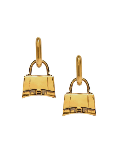 Balenciaga Tote-bag Earrings In Gold