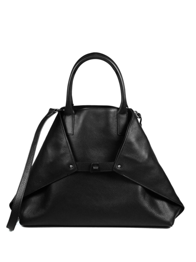 Akris Women's Ai Medium Convertible Leather Tote In Black