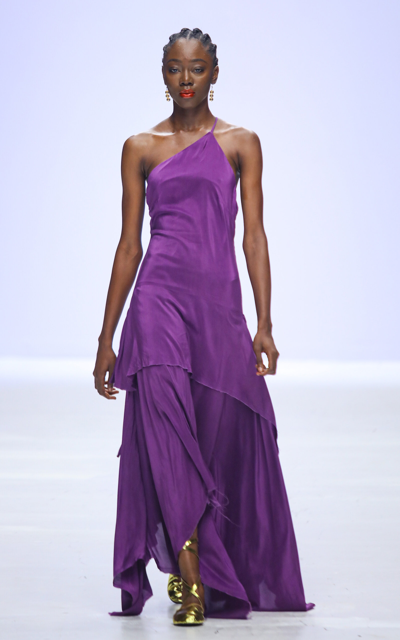 Abiola Olusola Women's Lakoba Asymmetric Maxi Dress In Purple