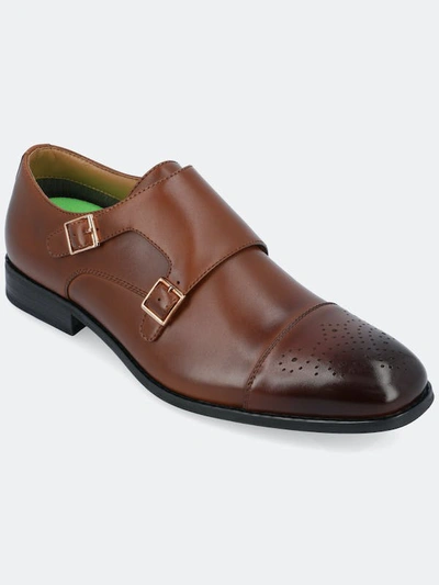 Vance Co. Shoes Atticus Double Monk Strap Dress Shoe In Brown