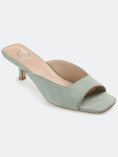 Journee Collection Collection Women's Larna Wide Width Pump In Green
