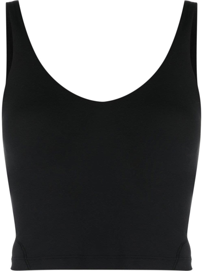 Lululemon Align Cropped Stretch-knit Top In Black