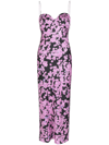 Natasha Zinko Floral-print Midi-dress In Black
