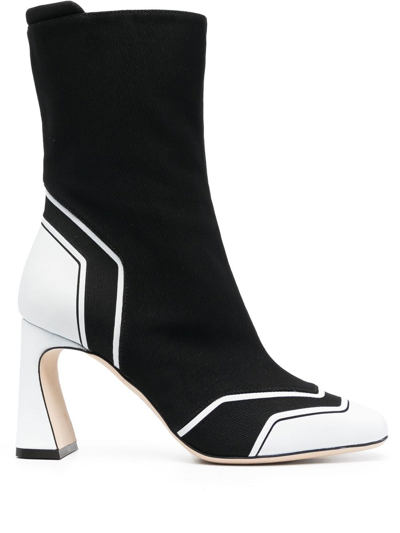 Alberta Ferretti Heeled Ankle Boots In Black