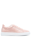 HIDE & JACK CROCODILE-EFFECT LACE-UP SNEAKERS