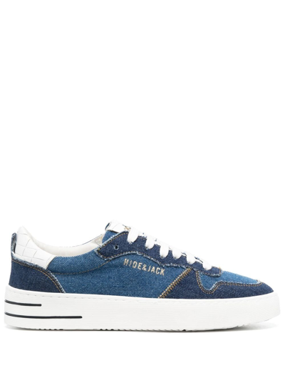 Hide & Jack Panelled Lace-up Sneakers In Blue