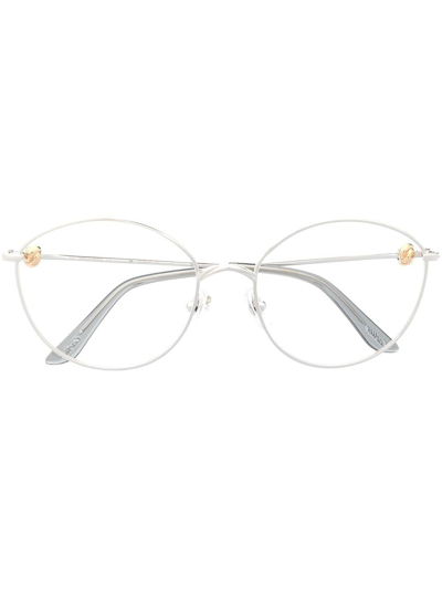 Cartier Round-frame Silver-tone Glasses