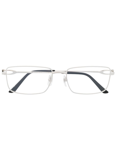 Cartier Rectangle-frame Glasses In Silver