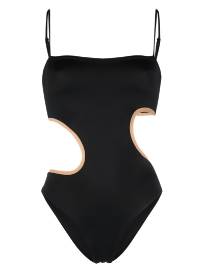Johanna Ortiz Cut-out Detailed Swimsuit - Women's - Spandex/elastane/recycled Polyamide/polyester In Black