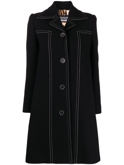 Boutique Moschino Black Wool-blend Coat