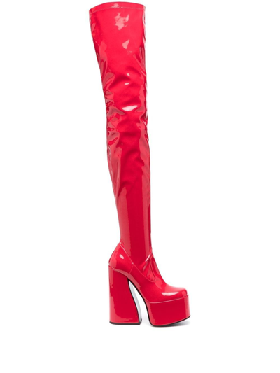 Le Silla Nikki 155mm Thigh-high Boots In Red