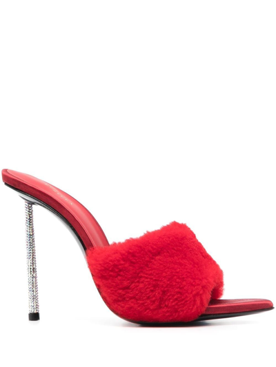 Le Silla Bella 115mm Rhinestone-embellished Mules In Red