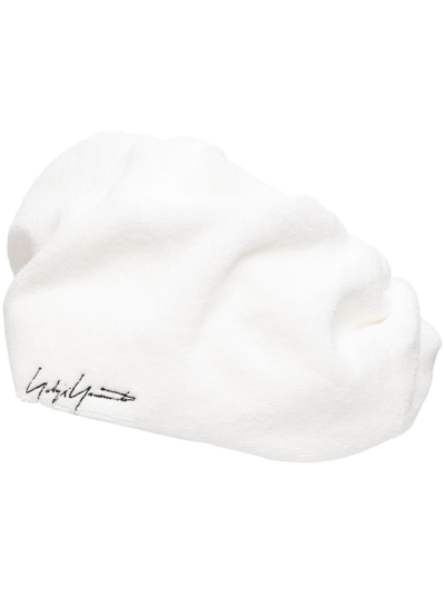 Yohji Yamamoto Embroidered-logo Head Band In White