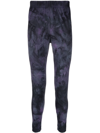 MONCLER LOGO-PATCH ABSTRACT-PRINT LEGGINGS