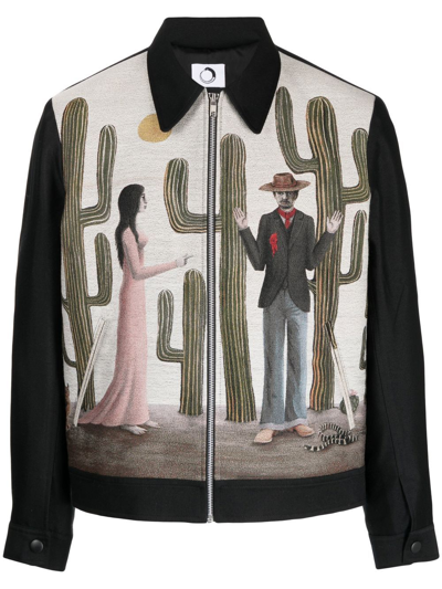 Endless Joy Bang Bang Graphic-print Regular-fit Wool And Cotton-blend Jacket In Multi