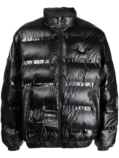 Aape By A Bathing Ape Logo-print Padded Jacket In Black