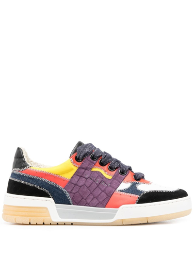 Hide & Jack Raby Colour-block Low-top Trainers In Black