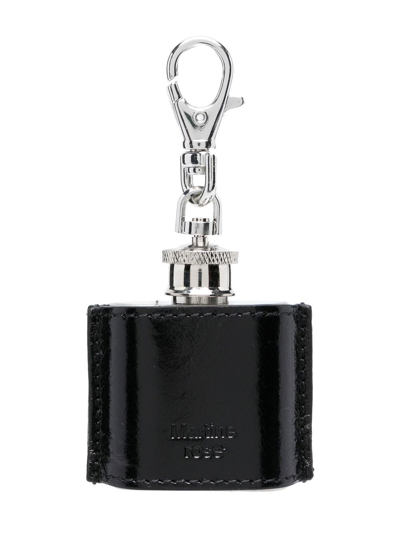 Martine Rose Black & Silver Mini Flask Keychain In Multicolor