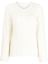 GOEN J CABLE-KNIT WOOL-BLEND SWEATER
