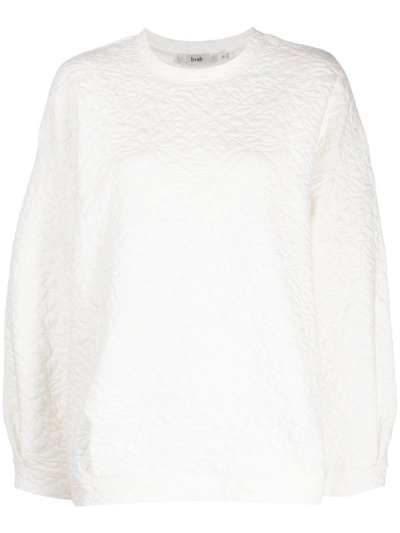 B+ab Textured Crewneck Sweatshirt In White