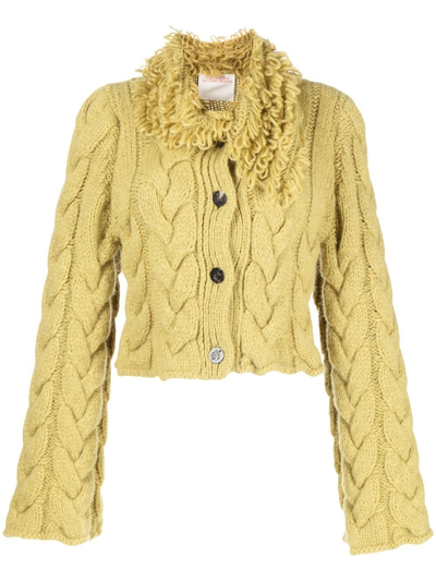 Alejandra Alonso Rojas Cable-knit Cardigan In Green